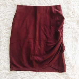 Maroon Wrap Skirt
